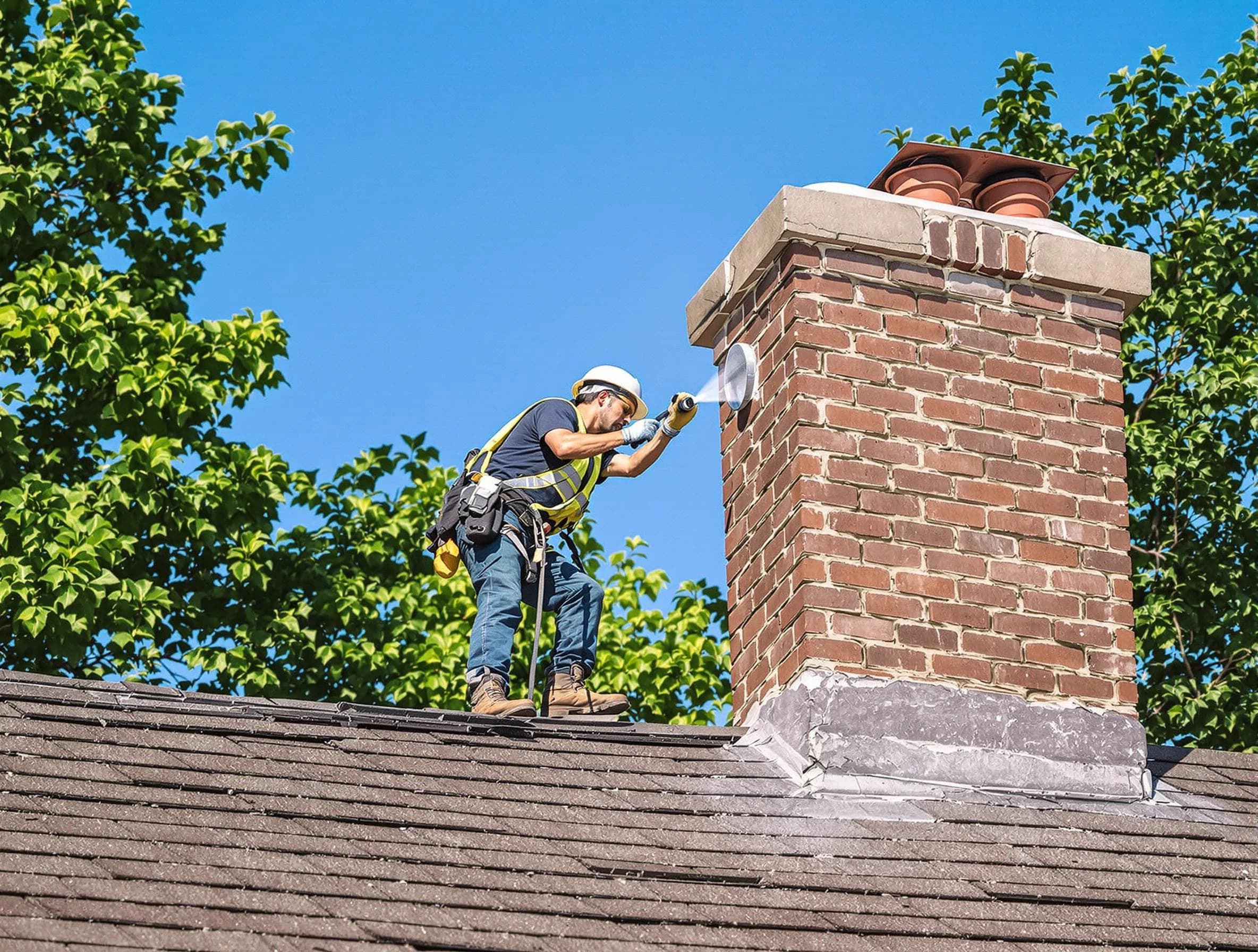 Chickasha Chimney Sweep performing an inspection with advanced tools in Chickasha, OK