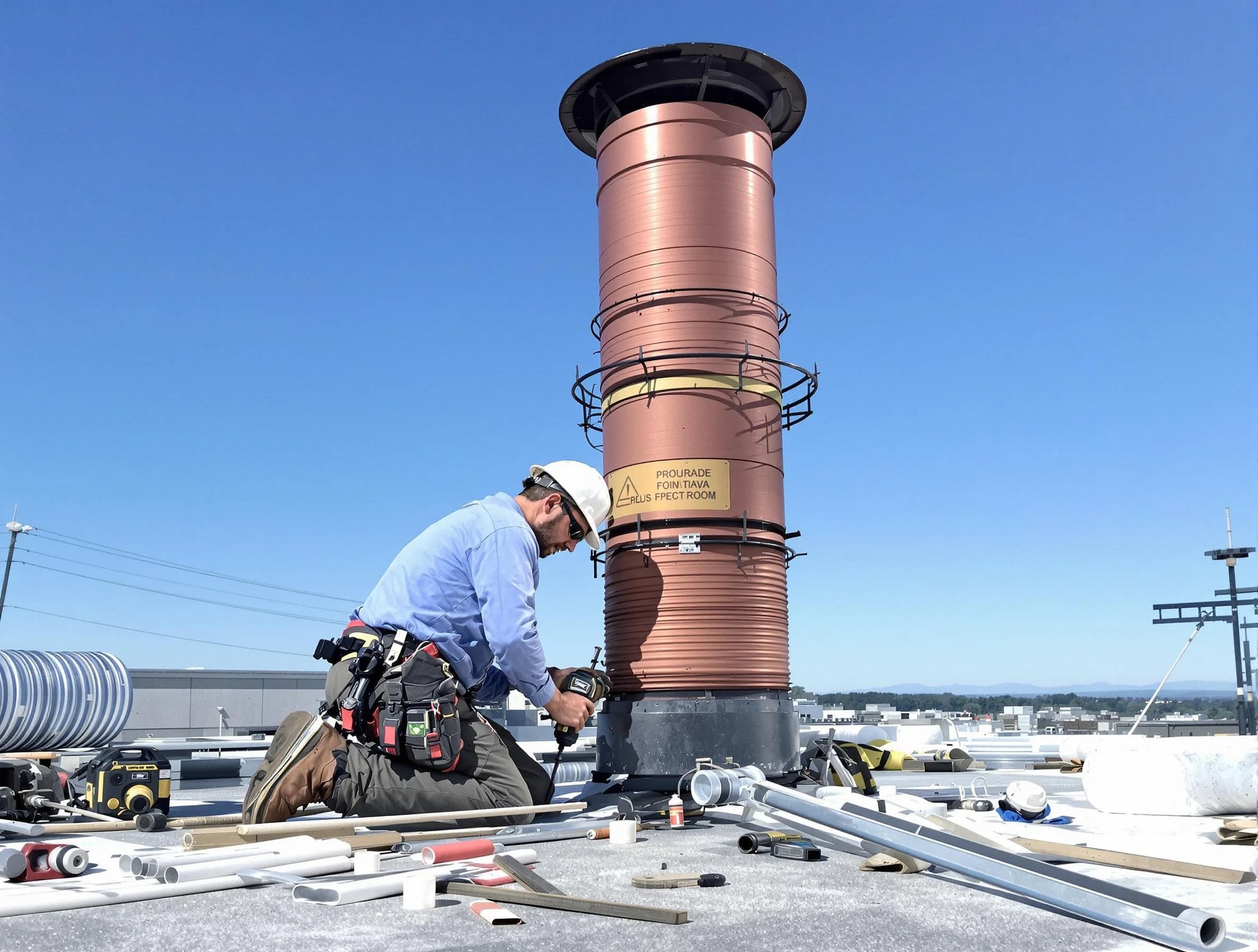 Installed chimney liner by Chickasha Chimney Sweep in Chickasha, OK