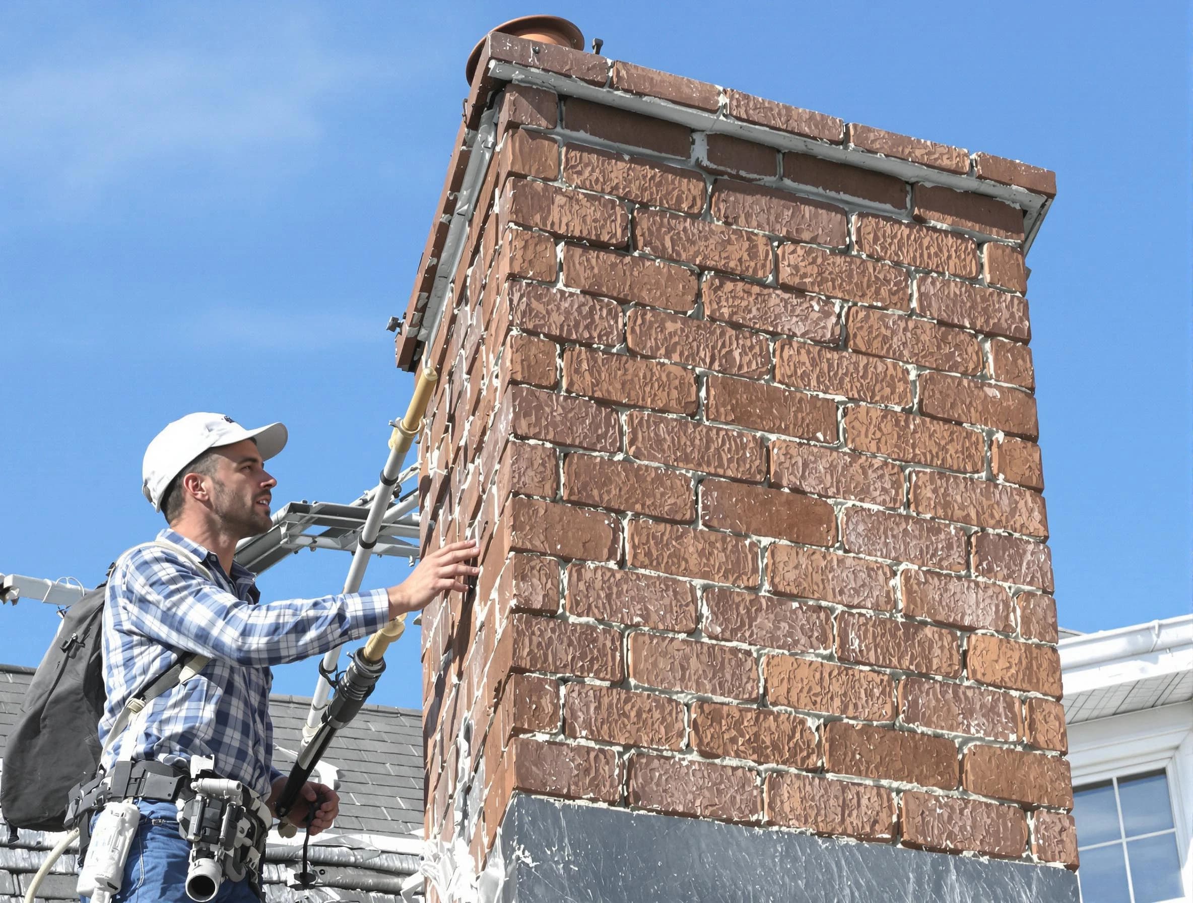 Brickwork for a chimney rebuild by Chickasha Chimney Sweep in Chickasha, OK