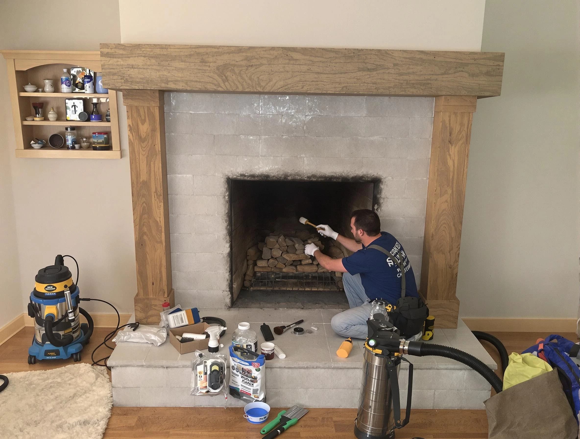 Detailed creosote removal process by Chickasha Chimney Sweep in Chickasha, OK