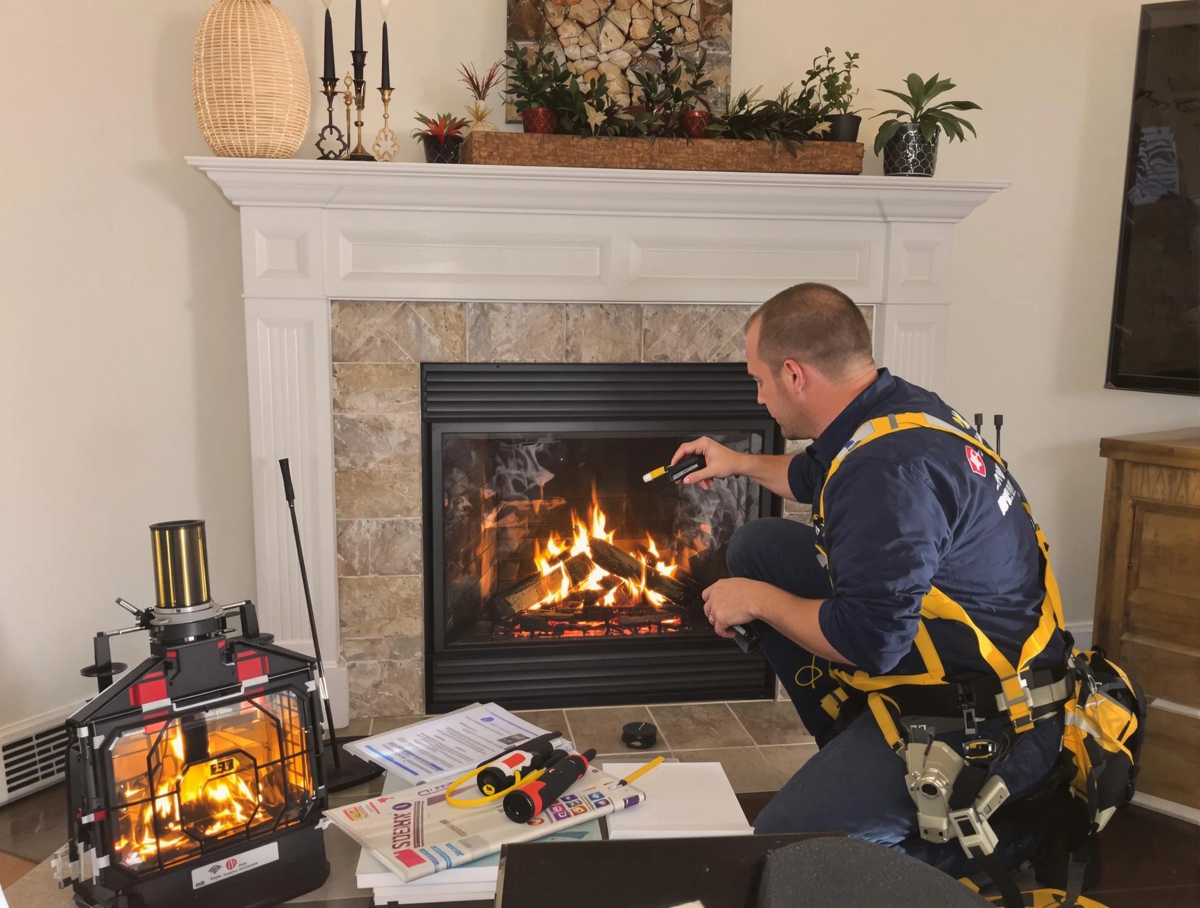 Safety-focused fireplace inspection by Chickasha Chimney Sweep in Chickasha, OK