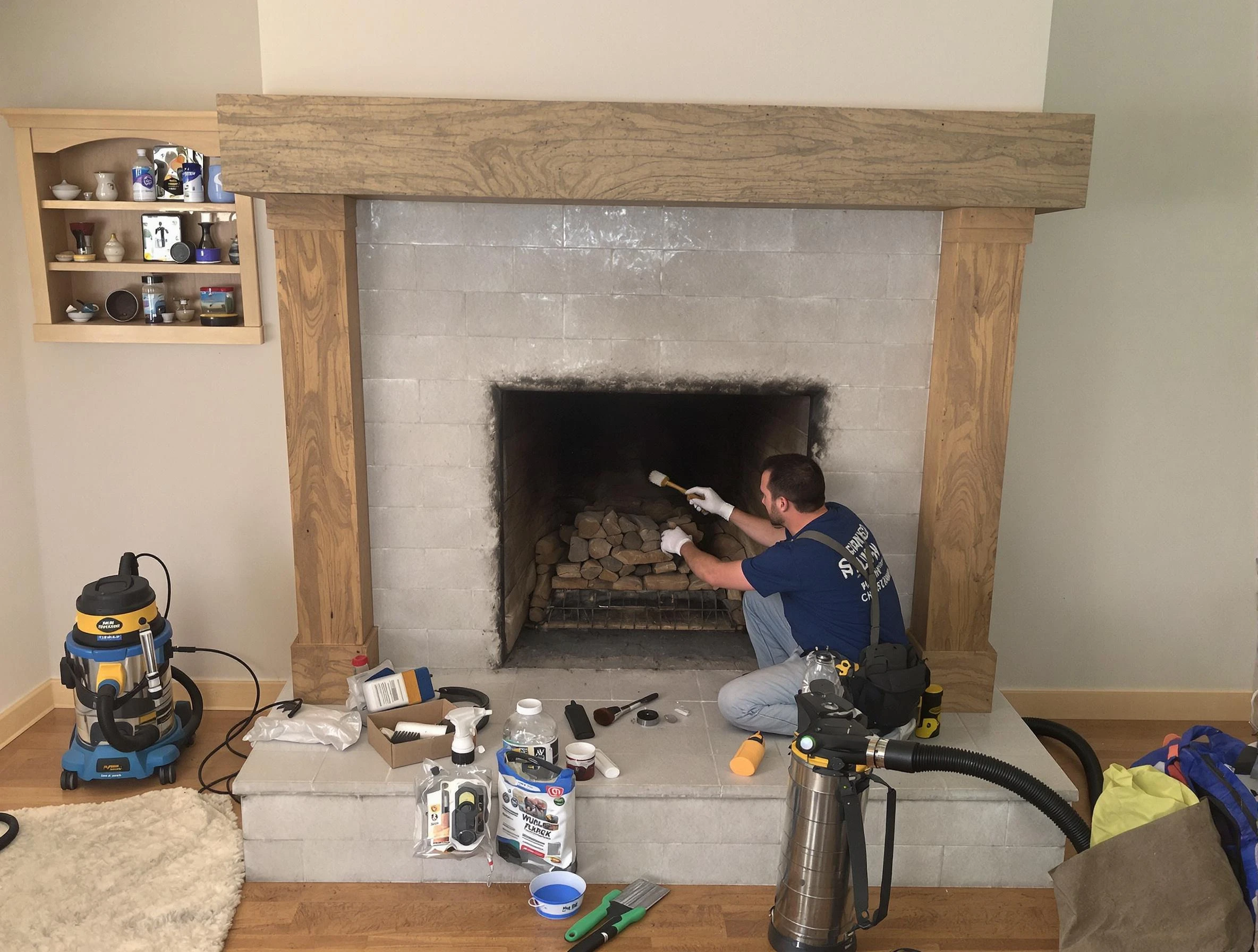 Detailed creosote removal process by Chickasha Chimney Sweep in Chickasha, OK