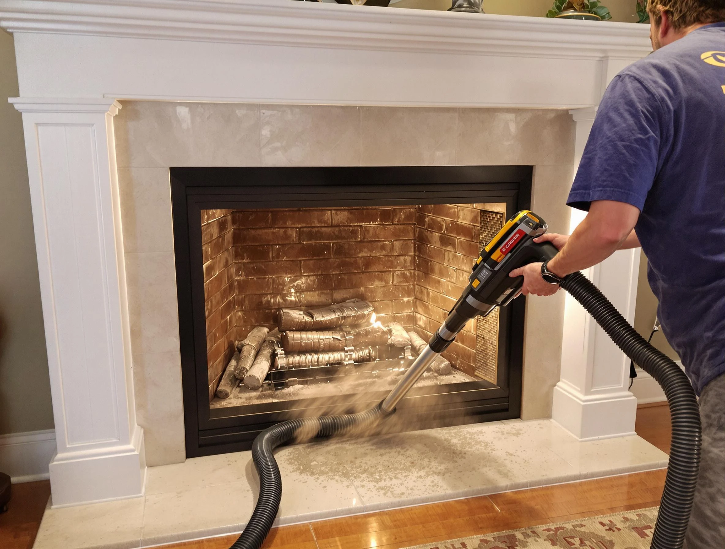 Fireplace cleaning performed by Chickasha Chimney Sweep in Chickasha, OK
